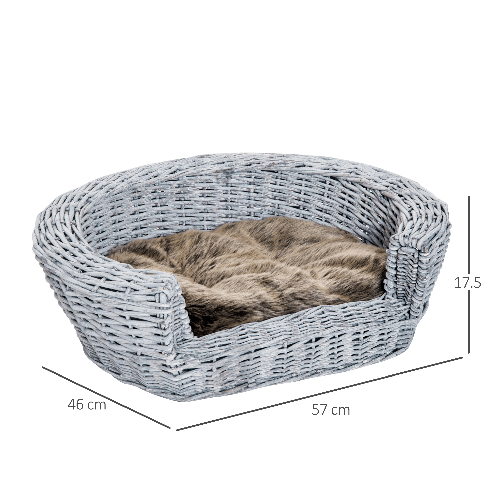 PawHut-Cuccia-per-Gatti-Cani-Animali-Domestici-con-Cuscino-Morbido-per-Interno-Rattan-57-×-46-×-17.5cm