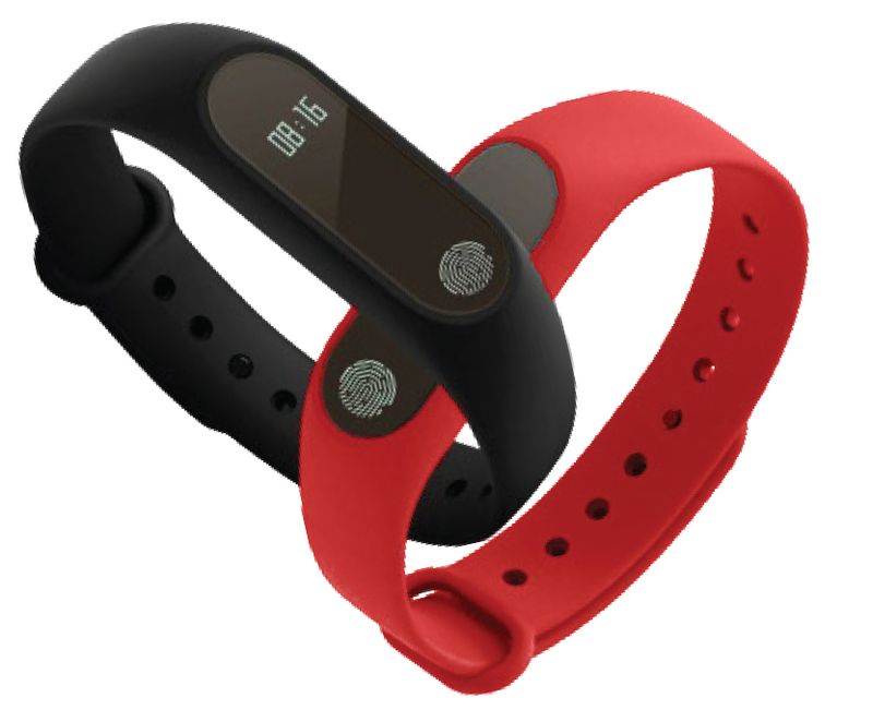 GOCLEVER-SMART-BAND-MAXFIT-BASIC-OLED-Braccialetto-per-rilevamento-di-attivita-107-cm--0.42---IP67-Nero-Rosso