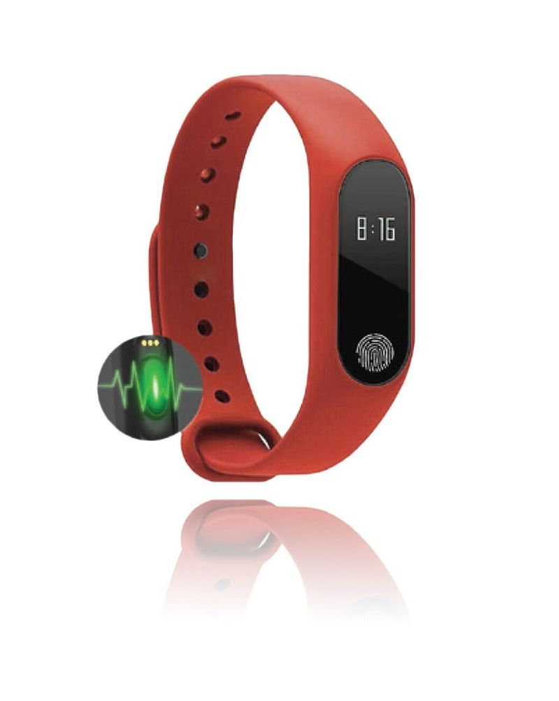 GOCLEVER-SMART-BAND-MAXFIT-BASIC-OLED-Braccialetto-per-rilevamento-di-attivita-107-cm--0.42---IP67-Nero-Rosso