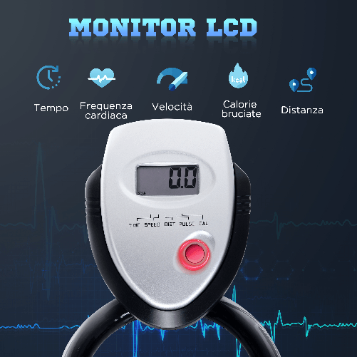 HOMCOM-Cyclette-da-Camera-con-Schermo-LCD-Volano-da-10kg-e-Resistenza-Magnetica-Regolabile-47x120x104.5-117-cm