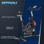 HOMCOM-Cyclette-da-Camera-con-Schermo-LCD-Volano-da-10kg-e-Resistenza-Magnetica-Regolabile-47x120x104.5-117-cm