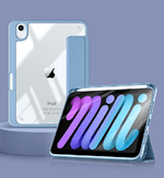 BOSTON-Detachable-Mirror---Pencil-Case-iPad-Mini-6.-Sky---Blue-front-Transparent-back.-Corner-protection---Warranty-24M