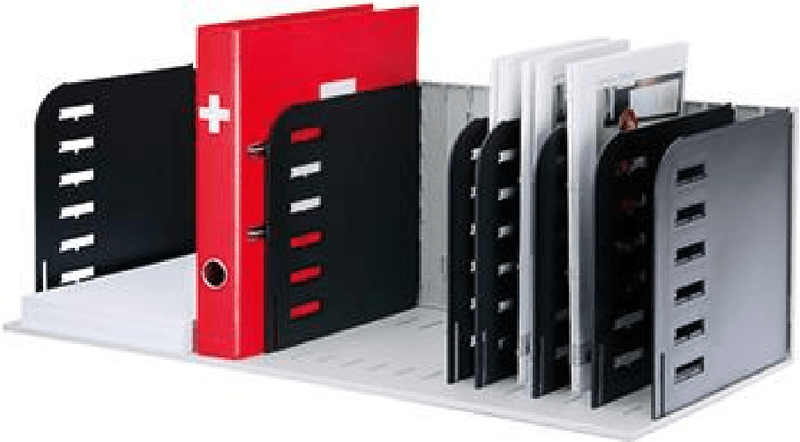 stazione-di-smistamento-styro-Styrorac-8-divisori-grigio-nero-DIN-A4-7-volte-grigio