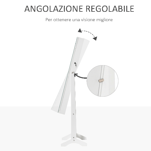 HOMCOM-Specchio-Portagioie-Autoportante-con-Luce-LED-Inclinazione-Regolabile-e-Serratura-46x36.5x151.5cm