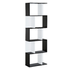 HOMCOM-Libreria-Moderna-5-Ripiani-Pratici-Finitura-Eccellente-Superficie-Liscia-e-a-Prova-di-Umidita-in-Legno-Truciolato-Nero-60×24×184.5cm