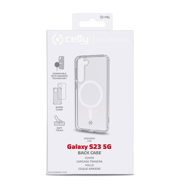 Celly-GELSKINMAG1032-custodia-per-cellulare-155-cm--6.1---Cover-Trasparente-Bianco