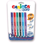 Carioca 43037 penna gel Penna in gel con cappuccio Medio Multicolore 6 pz