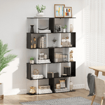 HOMCOM-Libreria-Moderna-5-Ripiani-Pratici-Finitura-Eccellente-Superficie-Liscia-e-a-Prova-di-Umidita-in-Legno-Truciolato-Nero-60×24×184.5cm