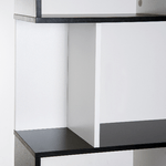 HOMCOM-Libreria-Moderna-5-Ripiani-Pratici-Finitura-Eccellente-Superficie-Liscia-e-a-Prova-di-Umidita-in-Legno-Truciolato-Nero-60×24×184.5cm
