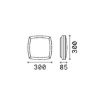 Applique-Moderna-Cometa-Alluminio-Materie-Plastiche-Antracite-3-Luci-E14