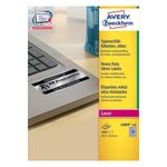 Avery Etichette permanenti poliestere argento Avery 457x212 mm - 48 et/foglio - laser monocolore conf. 100 ff L6009-100