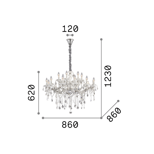 Lampadario-Classico-Florian-Metallo-Cristallo-Cromo-18-Luci-E14