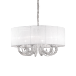 Ideal Lux Sospensione Contemporanea Swan Corda Bianco 6 Luci E14