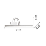 Applique-Contemporanea-Bow-Metallo-Cromo-Led-8W-Luce-Calda