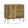 HOMCOM-Mobile-Multiuso-con-Armadietto-e-3-Cassetti-in-Legno-e-Acciaio-84x39x80.7cm-Bronzo