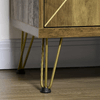 HOMCOM-Mobile-Multiuso-con-Armadietto-e-3-Cassetti-in-Legno-e-Acciaio-84x39x80.7cm-Bronzo