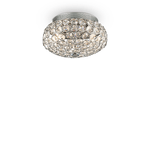 Ideal Lux Plafoniera Contemporanea King Metallo-Cristallo Cromo 3 Luci G9 3W 3000K