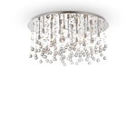 Ideal Lux Plafoniera Contemporanea Moonlight Metallo-Cristallo Oro 15 Luci G9 3W 3000K