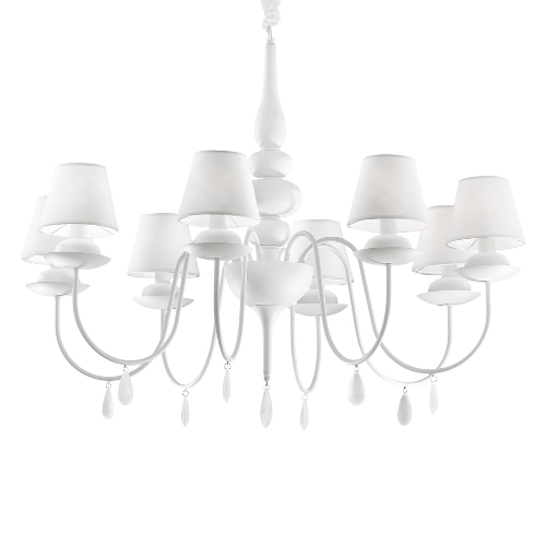 Lampadario-Shabby-Chic-Provenzale-Blanche-Metallo-Bianco-8-Luci-E14