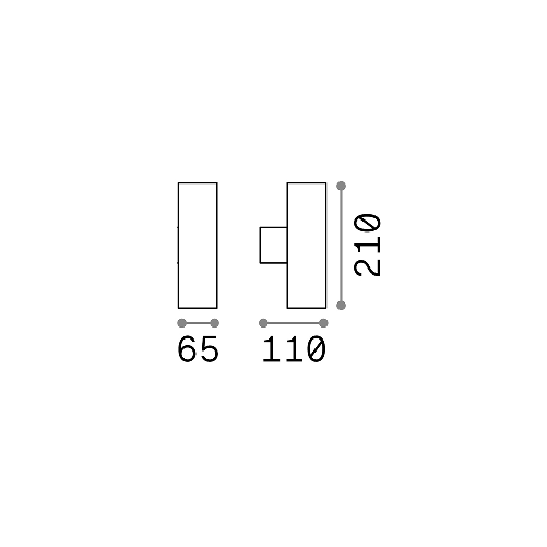 Applique-Moderna-Gun-Alluminio-Cromo-2-Luci-Gu10