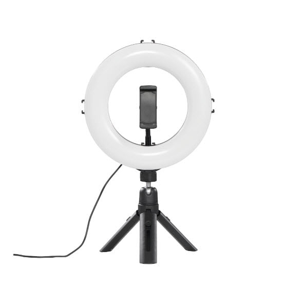 Hama-SpotLight-Smart-80-II-LED-Ring-Light-8-Ring-w--96-LEDs-Warm-White-to-Daylight-Bright-Dimmable-Remote-Control-Tripod