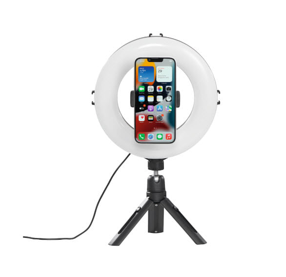 Hama-SpotLight-Smart-80-II-LED-Ring-Light-8-Ring-w--96-LEDs-Warm-White-to-Daylight-Bright-Dimmable-Remote-Control-Tripod