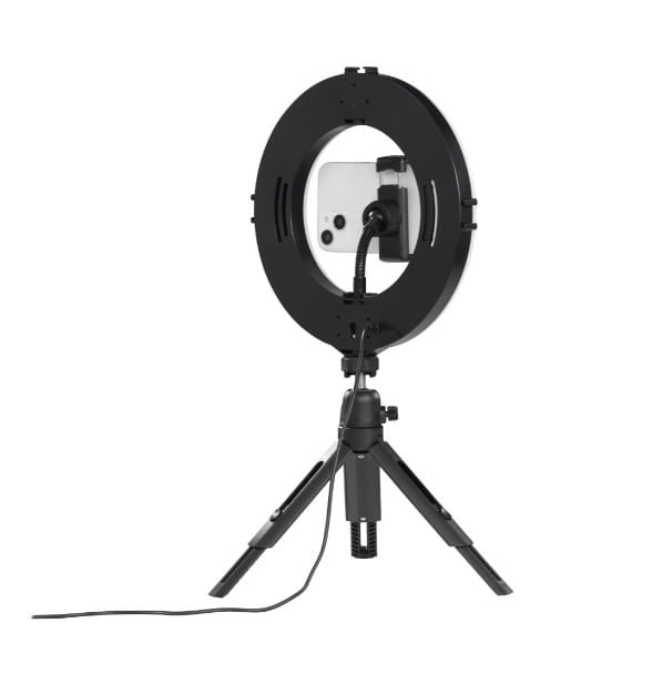 Hama-SpotLight-Smart-80-II-LED-Ring-Light-8-Ring-w--96-LEDs-Warm-White-to-Daylight-Bright-Dimmable-Remote-Control-Tripod