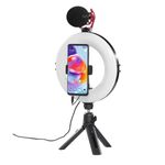 Hama-SpotLight-Smart-80-II-LED-Ring-Light-8-Ring-w--96-LEDs-Warm-White-to-Daylight-Bright-Dimmable-Remote-Control-Tripod