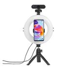 Hama-SpotLight-Smart-80-II-LED-Ring-Light-8-Ring-w--96-LEDs-Warm-White-to-Daylight-Bright-Dimmable-Remote-Control-Tripod