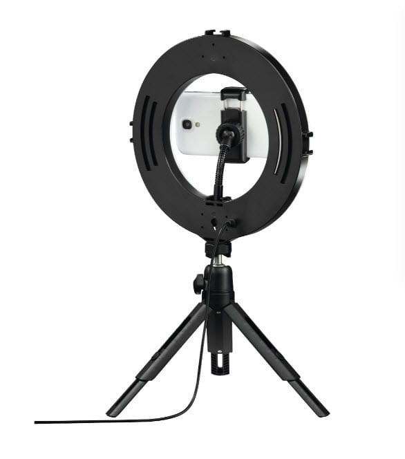 Hama-SpotLight-Smart-80-II-LED-Ring-Light-8-Ring-w--96-LEDs-Warm-White-to-Daylight-Bright-Dimmable-Remote-Control-Tripod