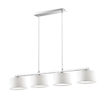 Ideal Lux Sospensione Moderna Hilton Metallo Bianco 4 Luci G9 3W 3000K Luce Calda