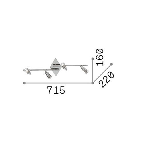 Plafoniera-Moderna-Alfa-Metallo-Cromo-4-Luci-Gu10-7W-3000K-Luce-Calda