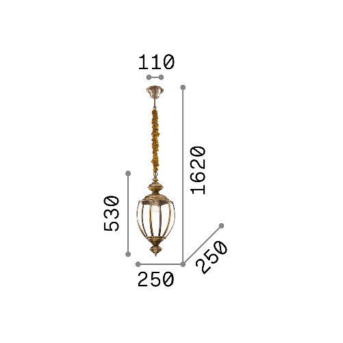 Sospensione-Rustica-Country-Norma-Metallo-Ottone-Brunito-1-Luce-E27