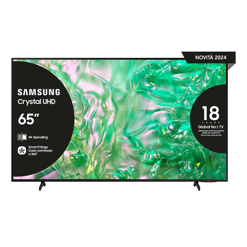 Samsung-UE65DU8070UXZT-TV-Crystal-UHD-4K-65-pollici-Smart-TV-Wi-Fi-Nero-2024-Processore-Crystal-4K-Upscaling-AirSlim-Design-OTS-Lite