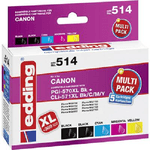 Edding cartucce per stampante edding EDD-514 nero ciano magenta giallo compatibili con Canon PGI-570XL/CLI