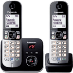 Panasonic KX-TG6822GB telefono Telefono DECT Identificatore di chiamata Nero, Argento