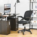 Vinsetto-Sedia-da-Ufficio-Ergonomica-con-Schienale-a-Rete-e-Seduta-Imbottita-Altezza-Regolabile-65.5x61.5x88-97.5cm-Nero