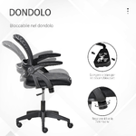 Vinsetto-Sedia-da-Ufficio-Ergonomica-con-Schienale-a-Rete-e-Seduta-Imbottita-Altezza-Regolabile-65.5x61.5x88-97.5cm-Nero