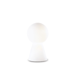 Ideal Lux Lampada Da Tavolo Moderna Birillo Vetro Bianco 1 Luce E27 D17,5Cm