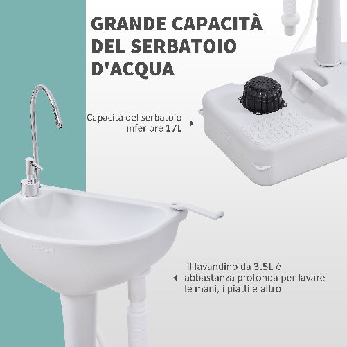 Outsunny-Lavabo-Portatile-da-Campeggio-con-2-Ruote-Serbatoio-Acqua-17L-e-Serbatoio-Sapone-2.5L-51x33.5x103cm