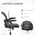 Vinsetto-Sedia-da-Ufficio-Ergonomica-con-Schienale-a-Rete-e-Seduta-Imbottita-Altezza-Regolabile-65.5x61.5x88-97.5cm-Nero