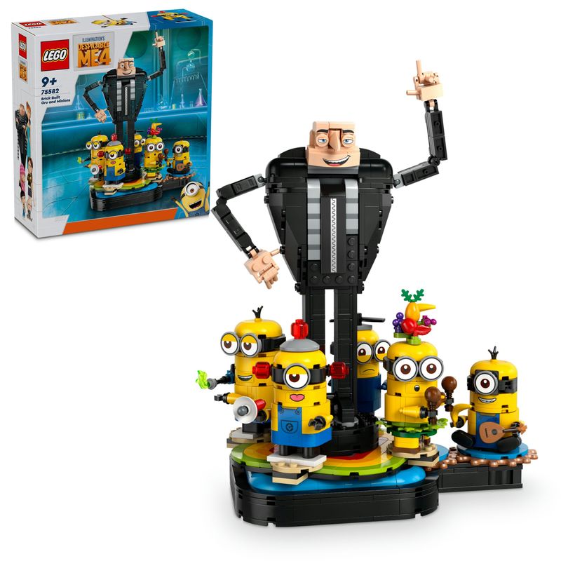 LEGO-Cattivissimo-Me-Gru-e-Minions-in-Mattoncini-Set-dal-Film-della-Illumination-Personaggi-da-Costruire-che-Danzano-Giochi-Creativi-per-Bambini-e-Bambine-da-9-Anni-Regalo-da-Esposizione-75582