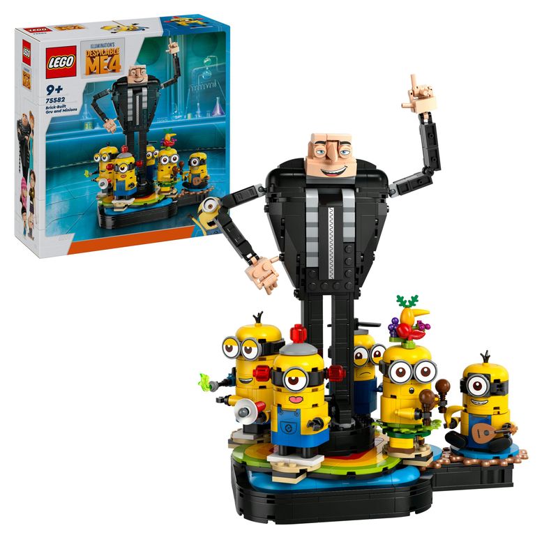 LEGO-Cattivissimo-Me-Gru-e-Minions-in-Mattoncini-Set-dal-Film-della-Illumination-Personaggi-da-Costruire-che-Danzano-Giochi-Creativi-per-Bambini-e-Bambine-da-9-Anni-Regalo-da-Esposizione-75582