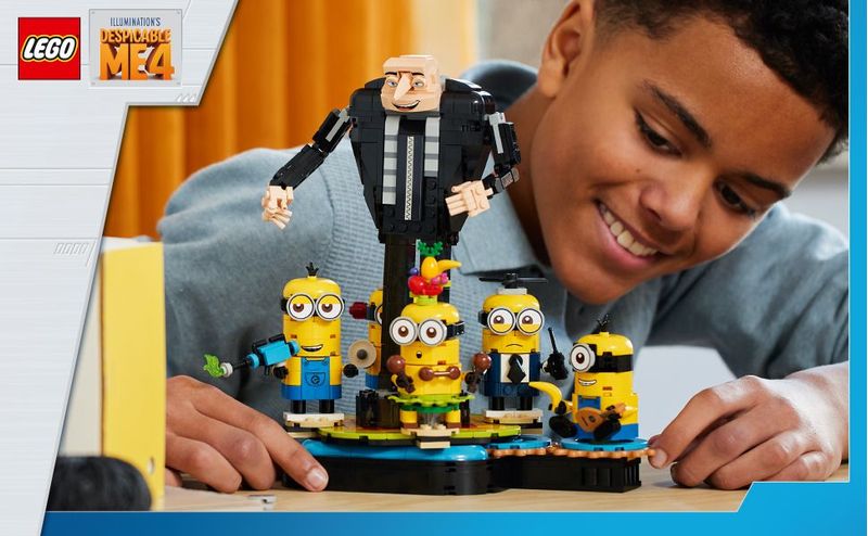 LEGO-Cattivissimo-Me-Gru-e-Minions-in-Mattoncini-Set-dal-Film-della-Illumination-Personaggi-da-Costruire-che-Danzano-Giochi-Creativi-per-Bambini-e-Bambine-da-9-Anni-Regalo-da-Esposizione-75582