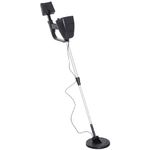 Outsunny Metal Detector Cercametalli 2 Modalità Bobina Impermeabile con Attacco Cuffia 13×24×77.5-105cm Nero