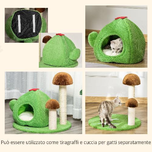 PawHut-Cuccia-Tiragraffi-a-Forma-di-Cactus-per-Gatti-Fino-4.5kg-54x54x52cm---Multicolore