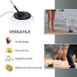 Outsunny-Metal-Detector-Cercametalli-2-Modalita-Bobina-Impermeabile-con-Attacco-Cuffia-13×24×77.5-105cm-Nero