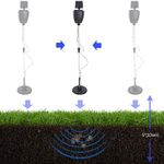 Outsunny-Metal-Detector-Cercametalli-2-Modalita-Bobina-Impermeabile-con-Attacco-Cuffia-13×24×77.5-105cm-Nero