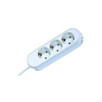 Bachmann 3x Schuko H05VV-F 3G 1.50mm² 16A/3680W 5m prolunghe e multiple 3 presa(e) AC Bianco