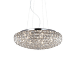 Ideal Lux Sospensione Contemporanea King Metallo-Cristallo Cromo 7 Luci G9 3W 3000K